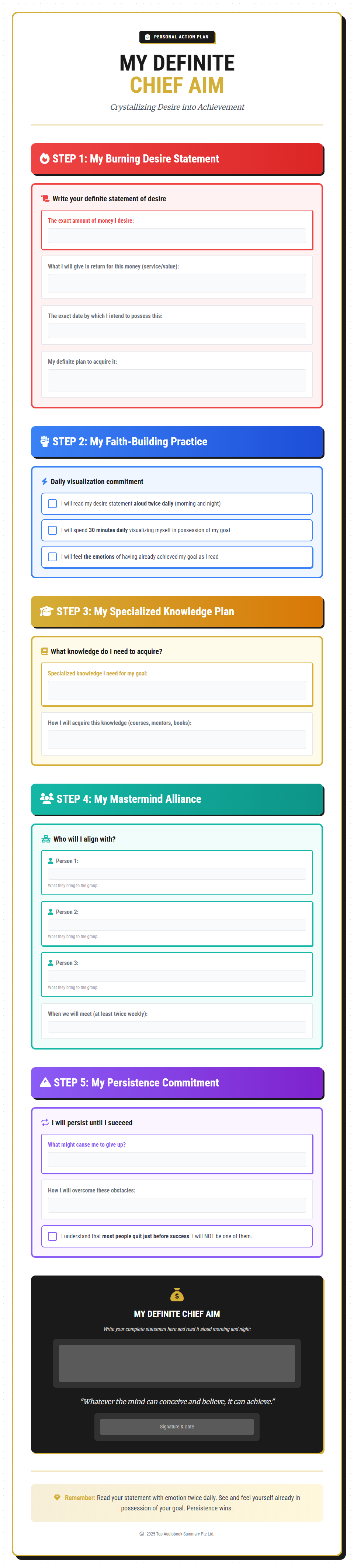 Personal Action Plan Preview